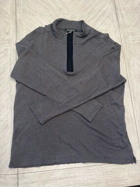 Robert Barakett Men's Charcoal Gray Half-Zip Pullover